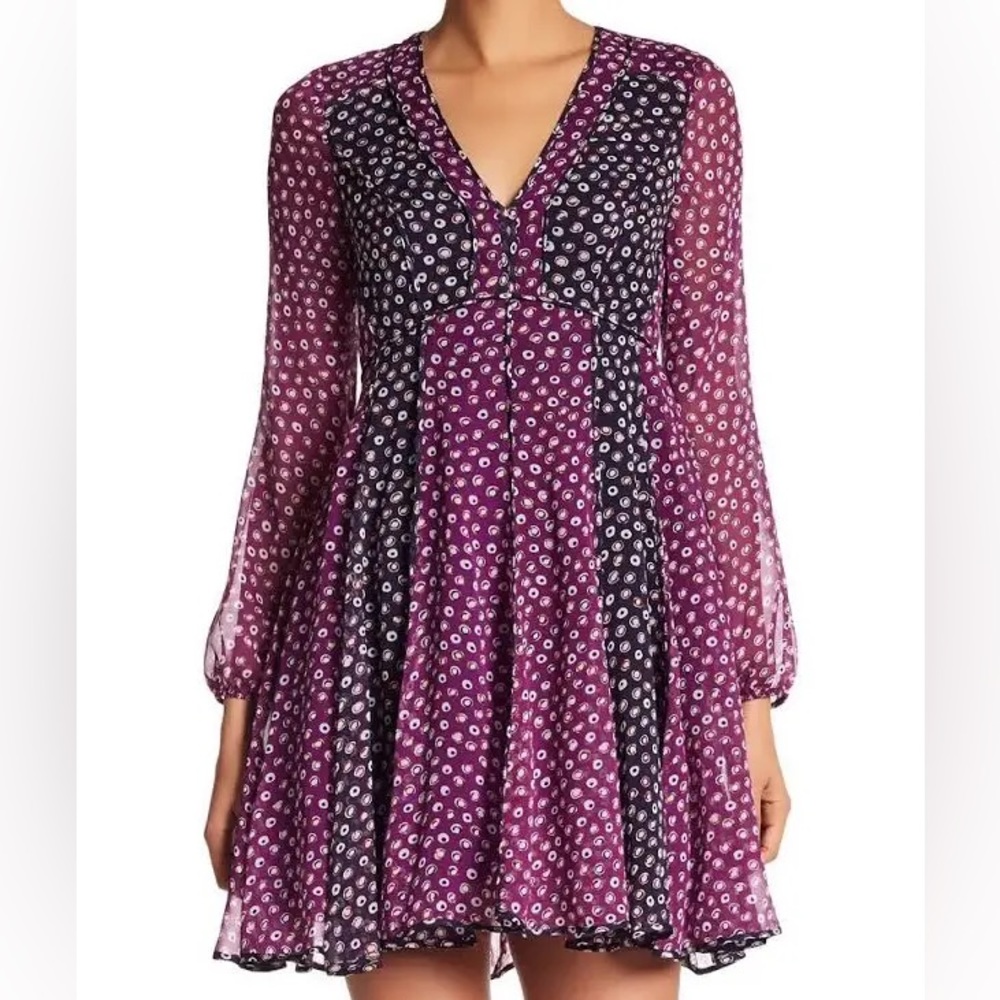 [3 for $60] Diane Von Furstenberg Purple Silk Dress